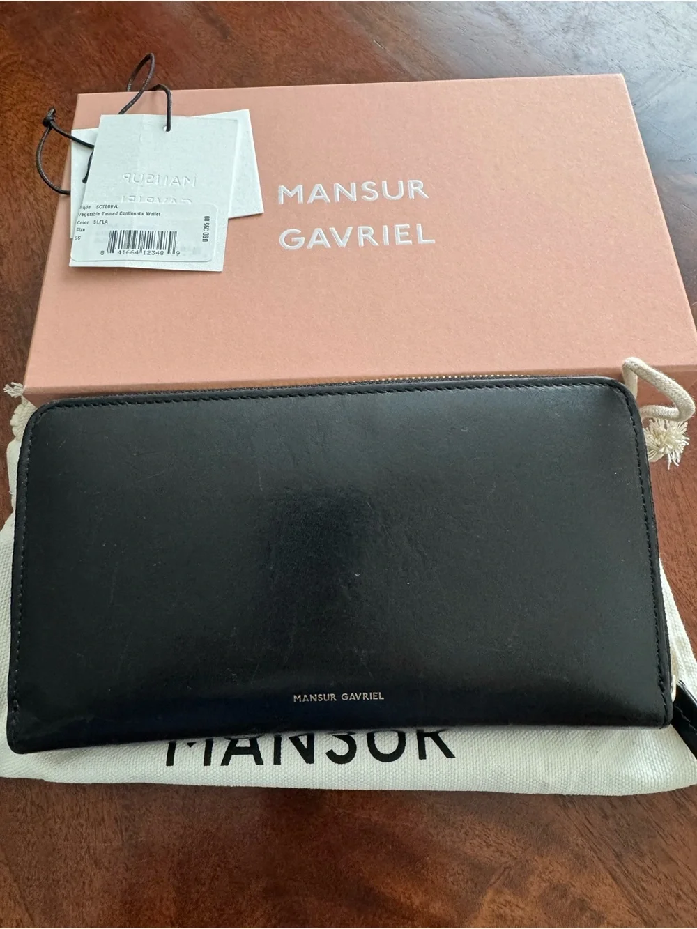 Mansur Gavriel Black Leather Continental Wallet